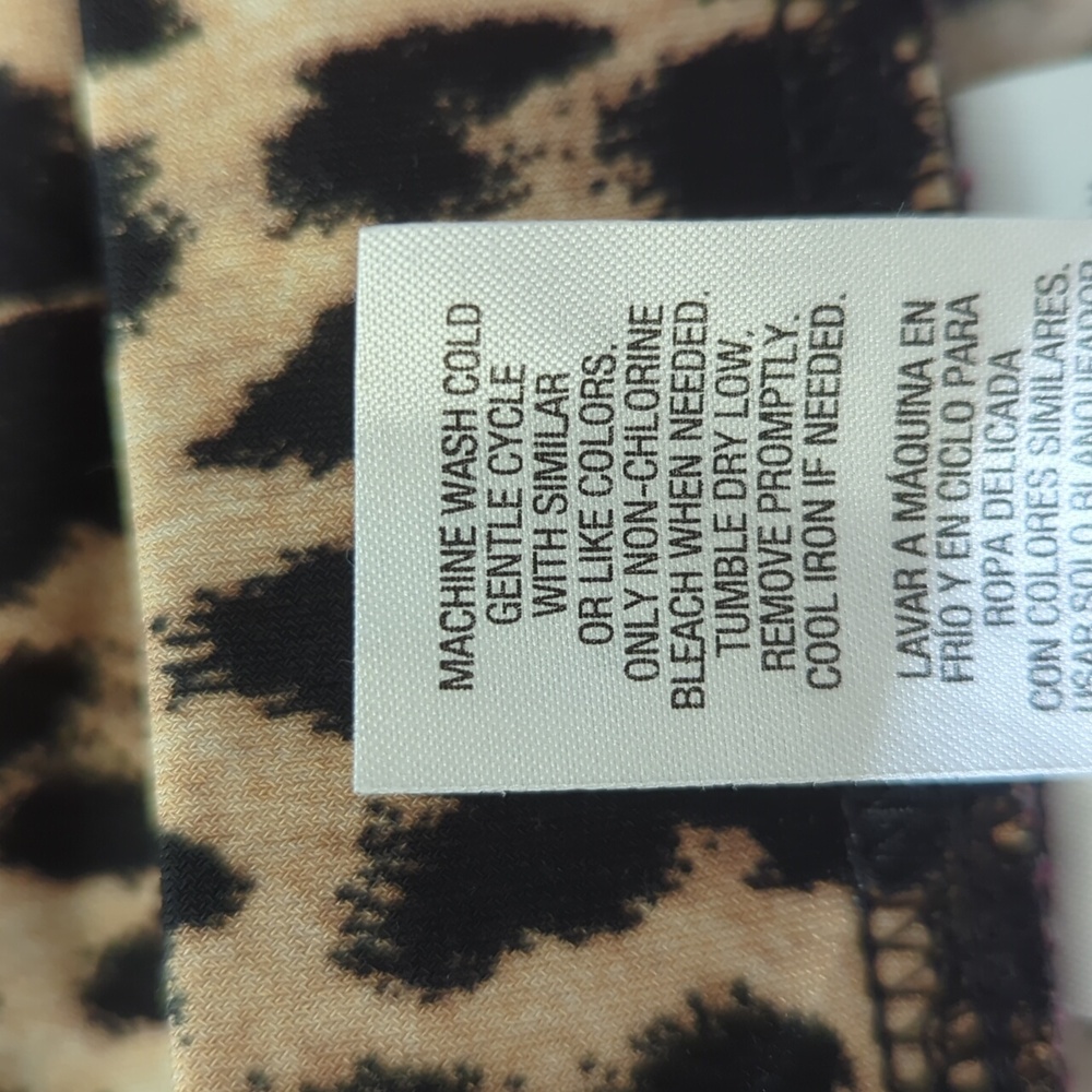 Jaclyn Smith Collection Stretch Animal Print Skirt MEDIUM Tan Black - Picture 4 of 13
